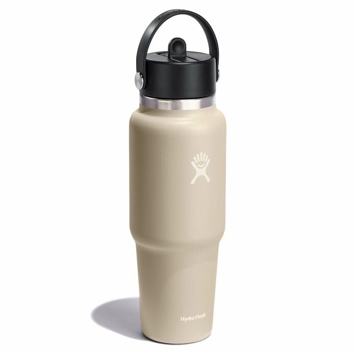 32 oz Wide Mouth Travel Bottle with Flex Straw Cap Oat