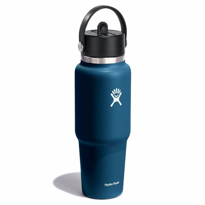 32 oz Wide Mouth Travel Bottle with Flex Straw Cap Indigo