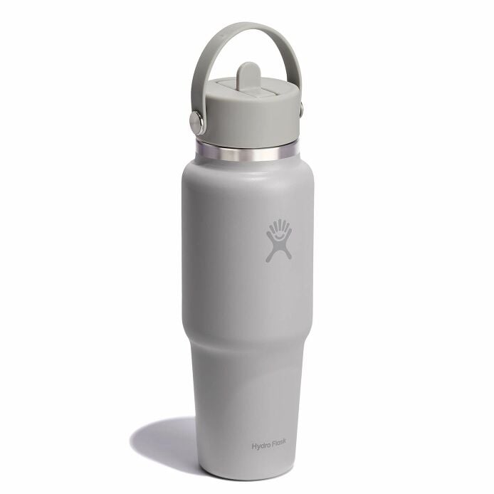 32 oz Wide Mouth Travel Bottle with Flex Straw Cap Tonal Birch
