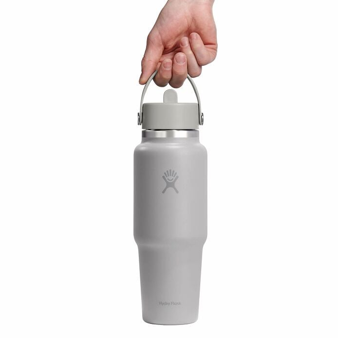 32 oz Wide Mouth Travel Bottle with Flex Straw Cap Tonal Birch
