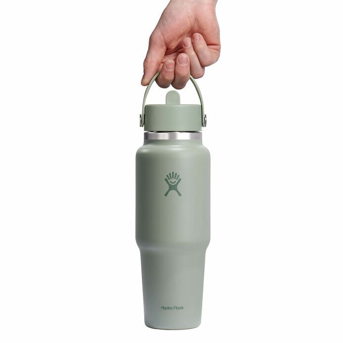 32 oz Wide Mouth Travel Bottle with Flex Straw Cap Tonal Agave